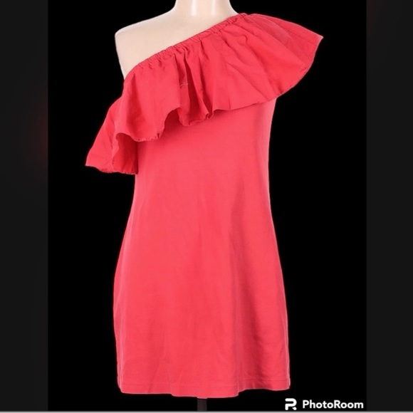 a new day Red Asymmetrical Ruffled Cocktail Dress - Picture 4 of 8